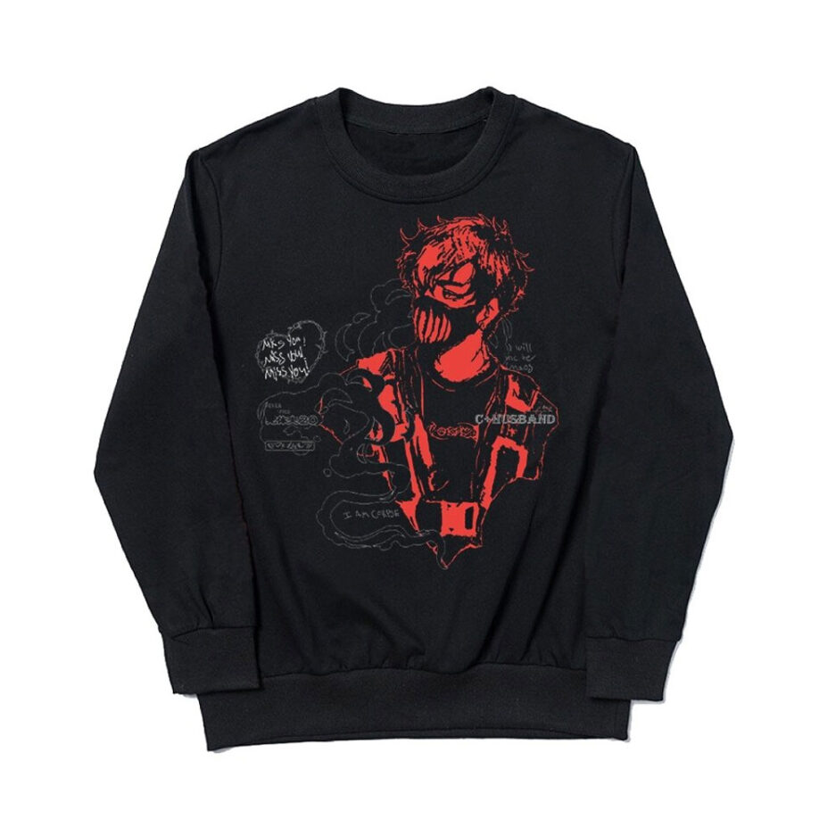 Corpse Husband Miss You! Crewneck Sweatshirt – Black (2)