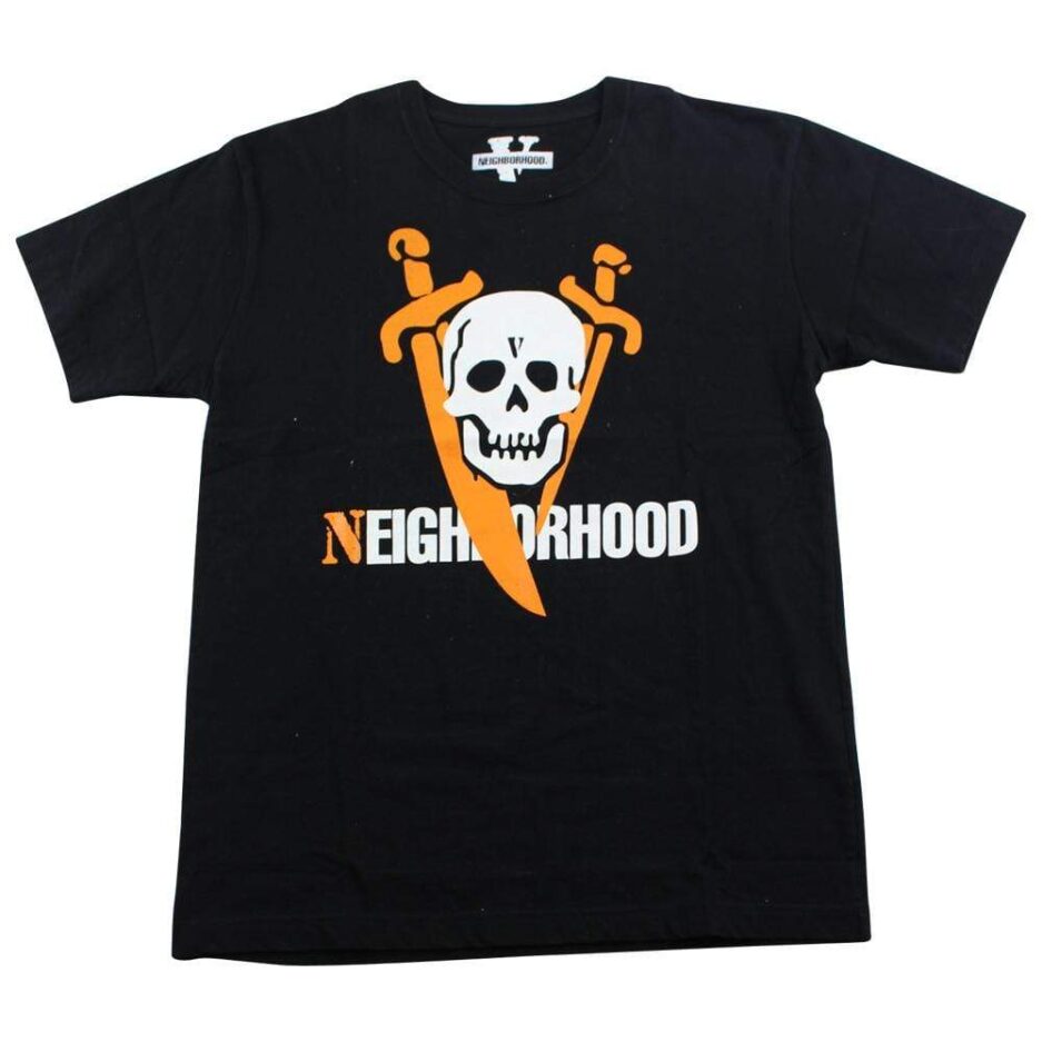 Vlone x Neighborhood Skull Logo Tee