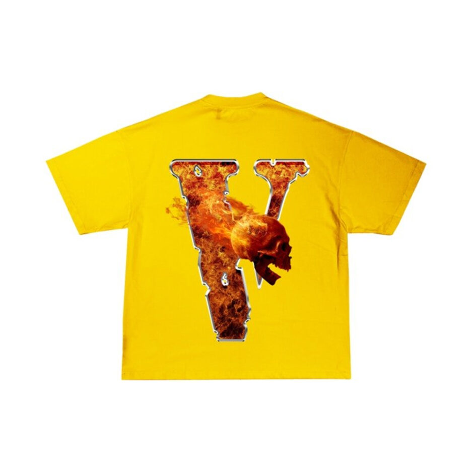 Juice Wrld x Vlone Inferno Tee Yellow for Adults (2)