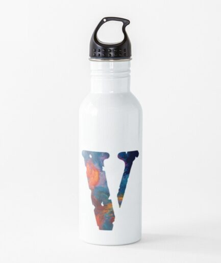 Letter v style colors 1 Space Pop Smoke x Vlone ART Water Bottle