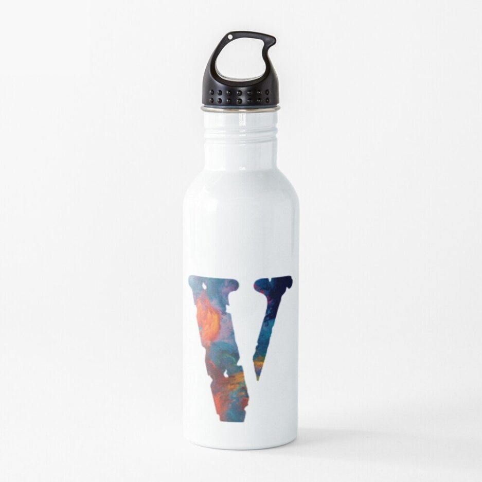 Letter v style colors 1 Space Pop Smoke x Vlone ART Water Bottle