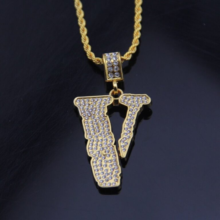 VLONE Gold Plated Pendant Necklace || Latest Edition