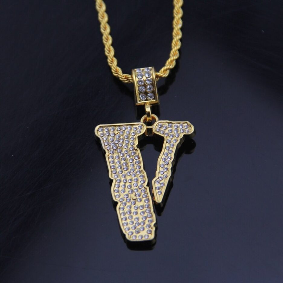 VLONE Gold Plated Pendant Necklace