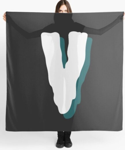 Vlone V Text Printed Scarf