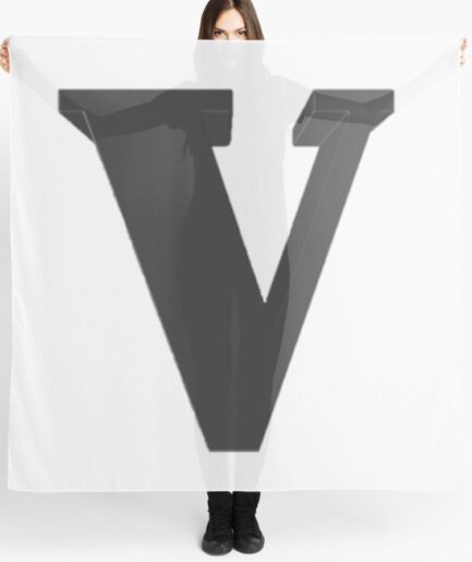 Vlone V Text Printed Logo Scarf