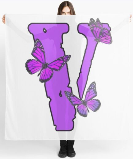 Vlone Purple Butterfly Scarf