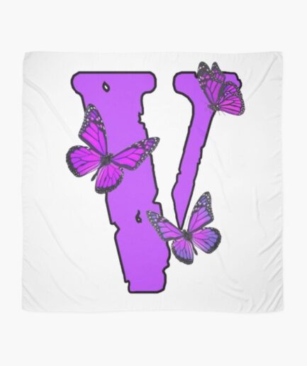 Vlone Purple Butterfly Scarf