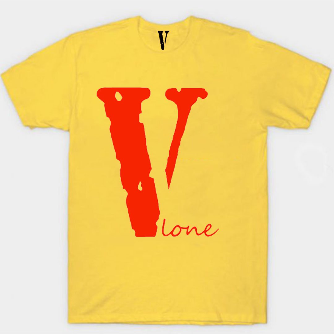 Vlone V Red Staple Black T-Shirt - vlone.club