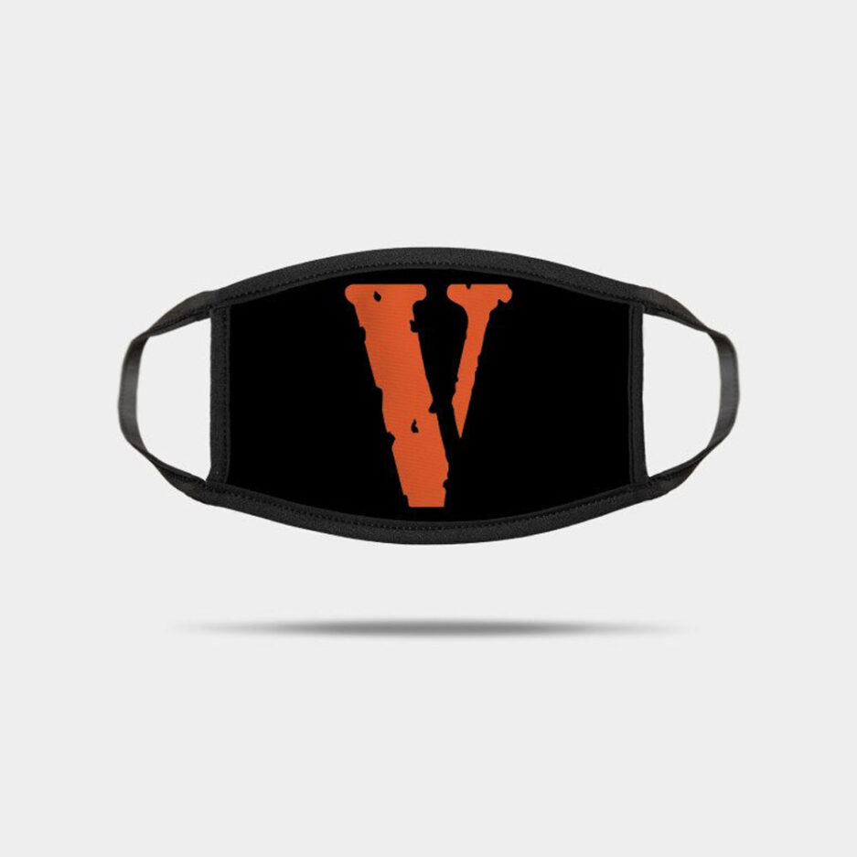 VLONE Orange V Letter Face Mask