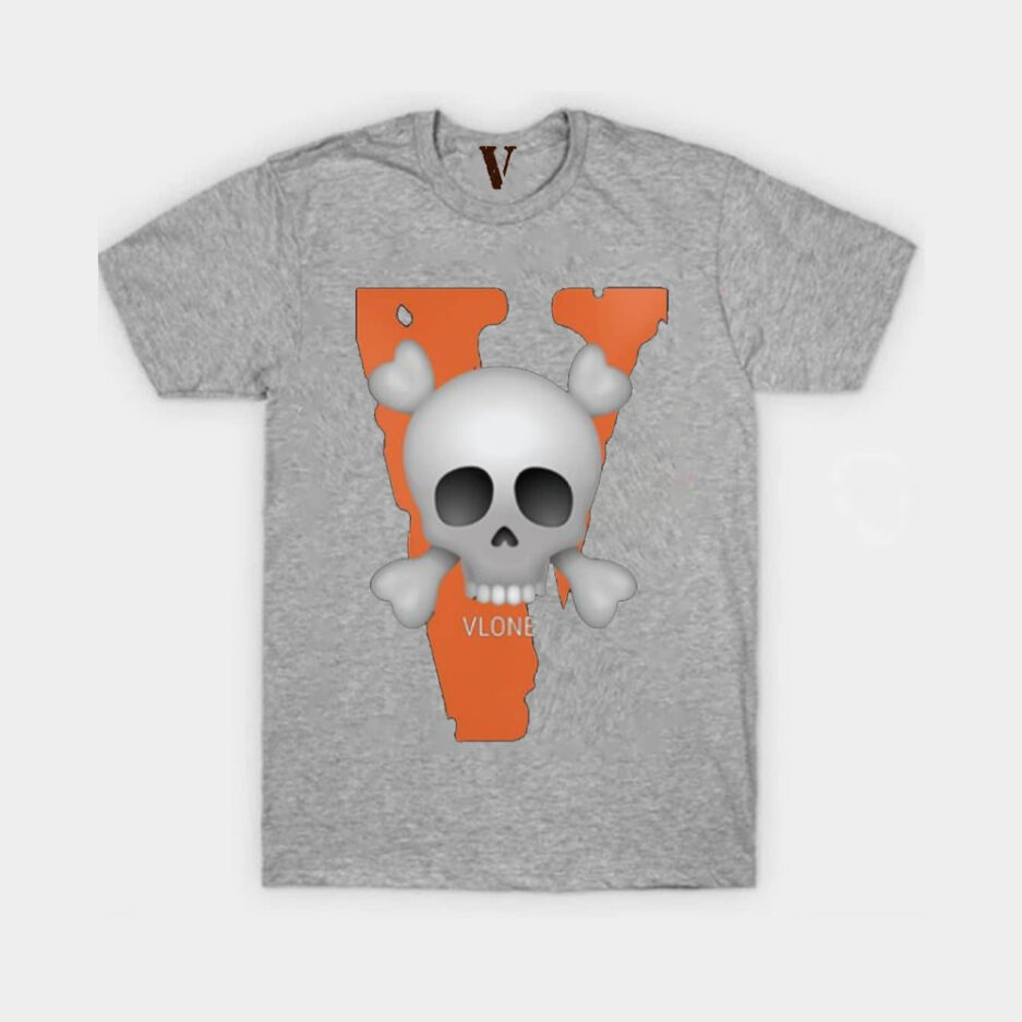 Vlone Big V With Skull T Shirt (2)