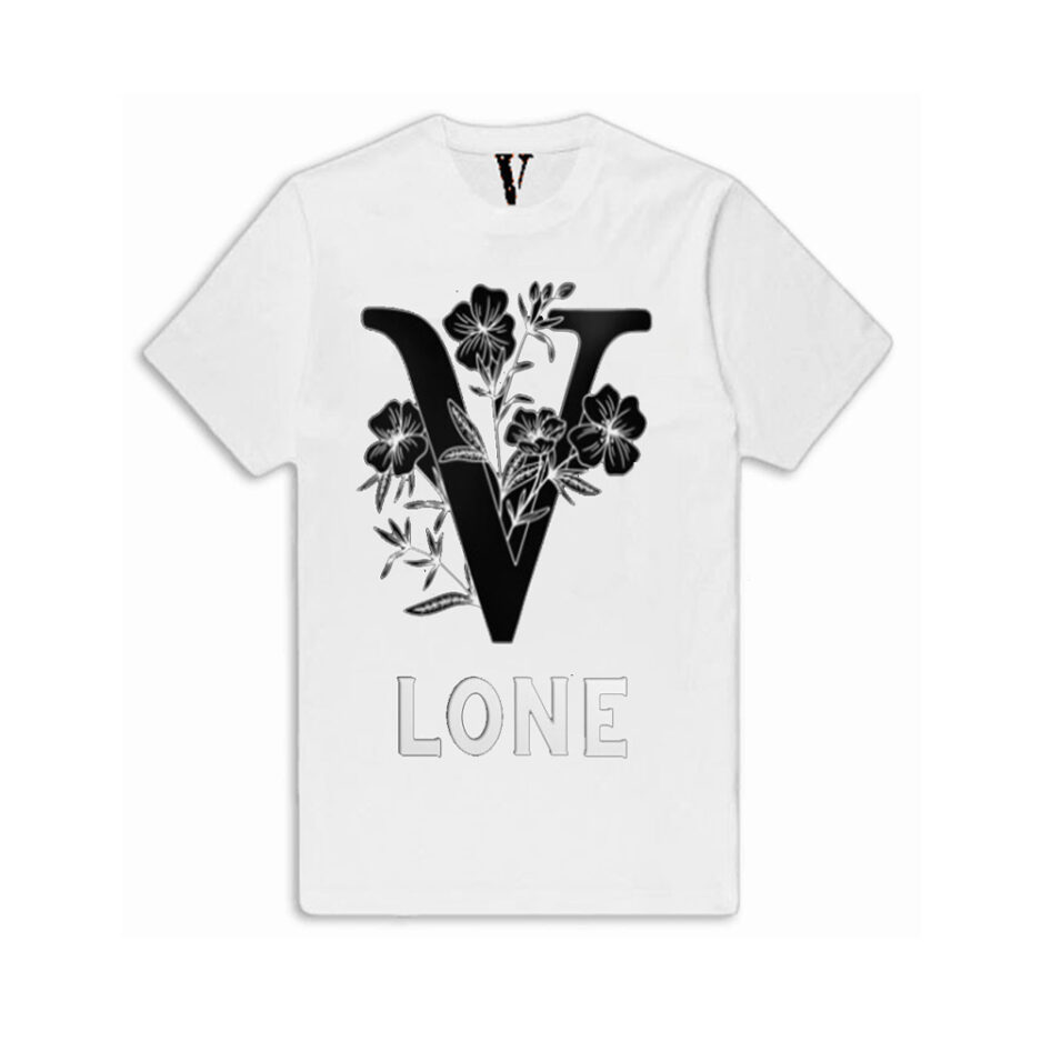 Vlone Black Flowers T Shirt (1)