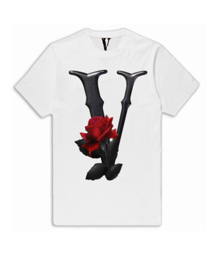 Vlone Black & Red Flower T Shirt (1)