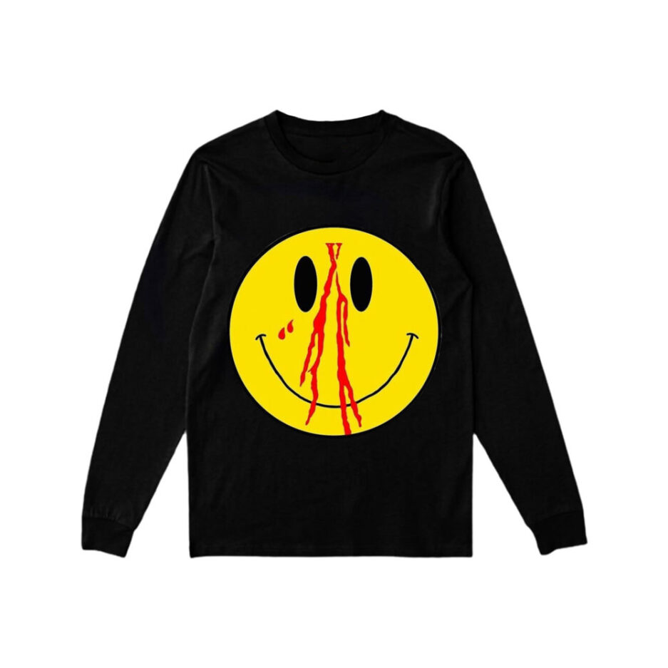 Vlone Blood Smiley Face Sweatshirt – Black