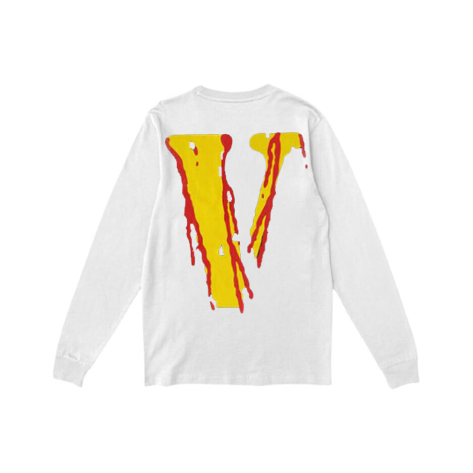 Vlone Blood Smiley Face Sweatshirt – White