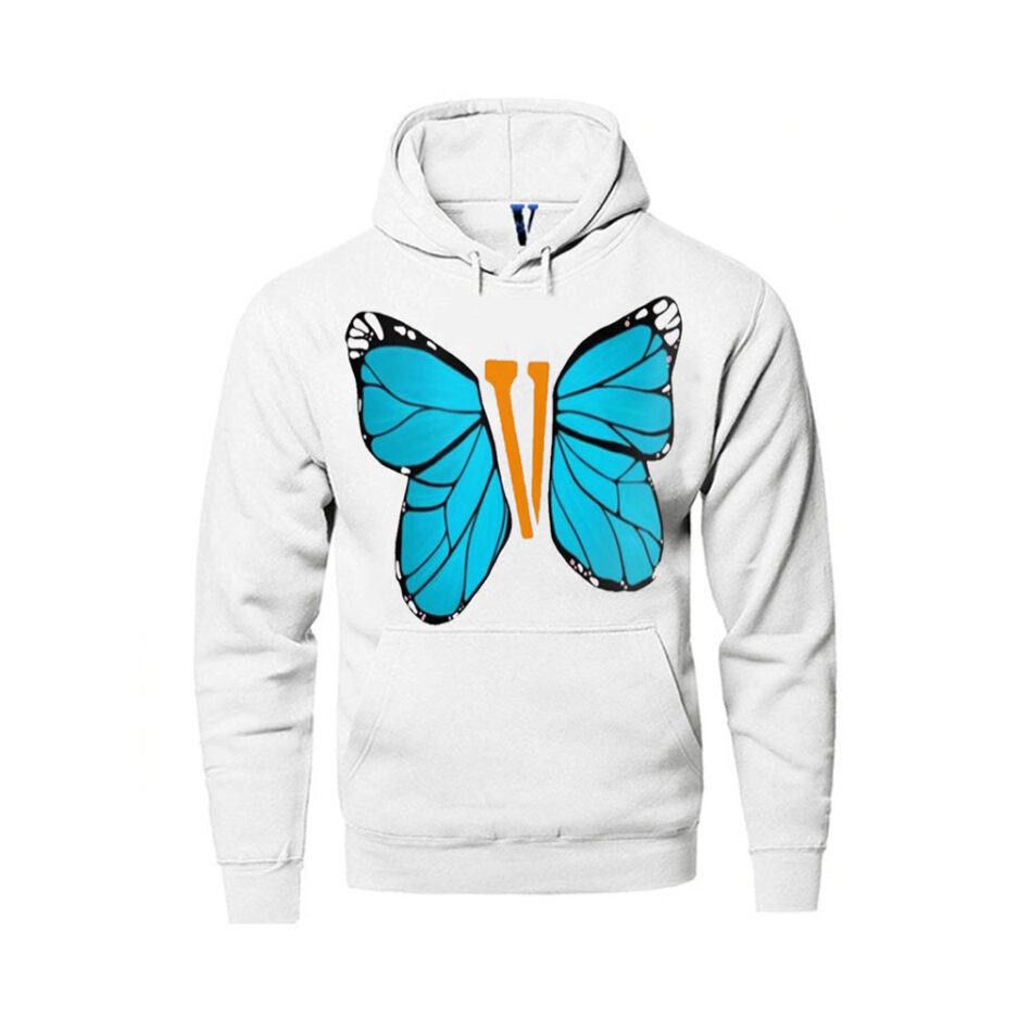 Vlone Blue ButterFly Hoodie