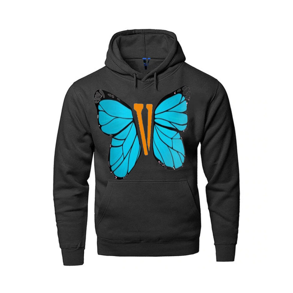 Vlone Blue ButterFly Hoodie