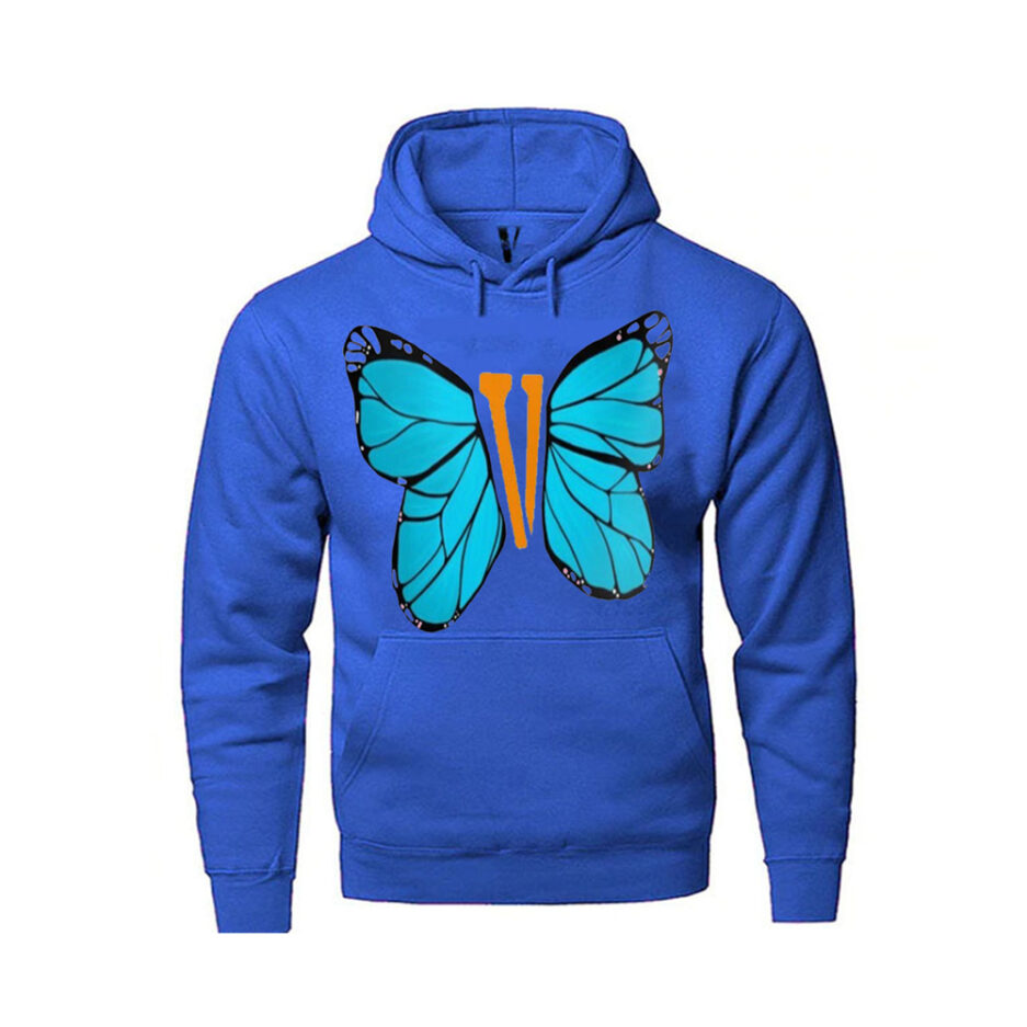 Vlone Blue ButterFly Hoodie