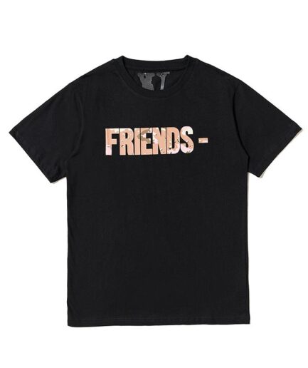 Vlone Nyc Desert Camo Friends Black Tee