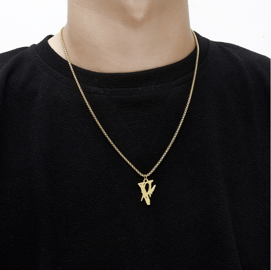 VLONE Fragment Lightning Bolt Iced Necklace