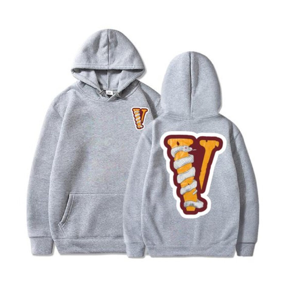 Vlone Gray Snake Edition Hoodie (3)