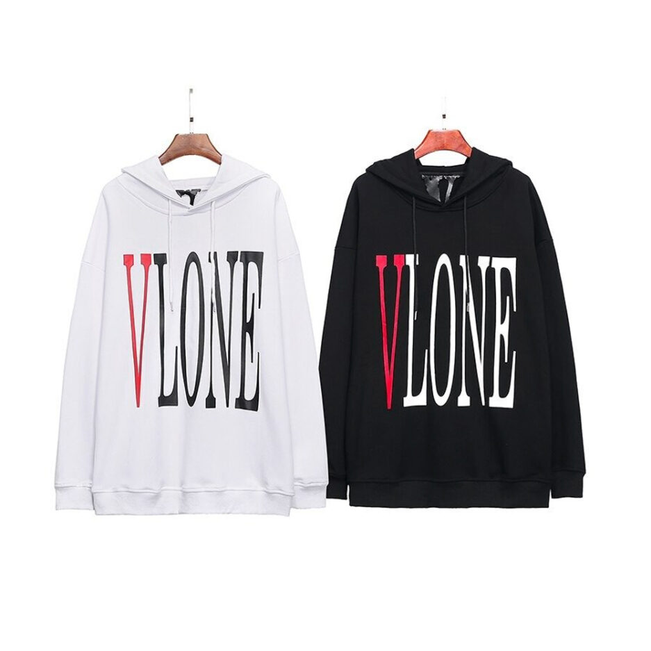 Vlone Logo Printed Long Sleeve Hoodie (1)