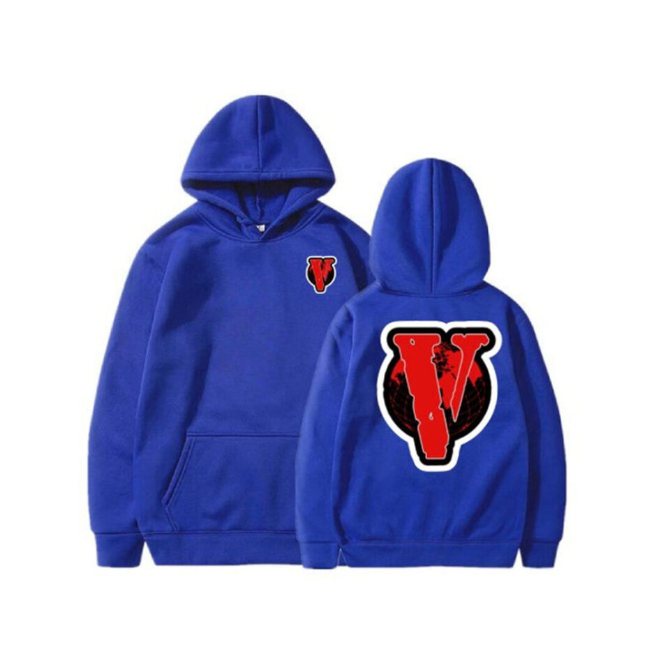 Vlone Red World Designed Hoodie (6)