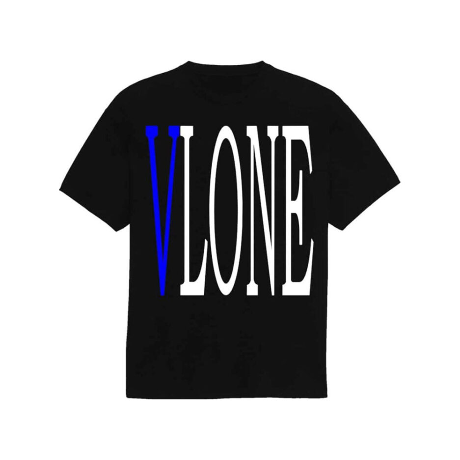 Vlone V Staple T Shirt – Blue BlacK