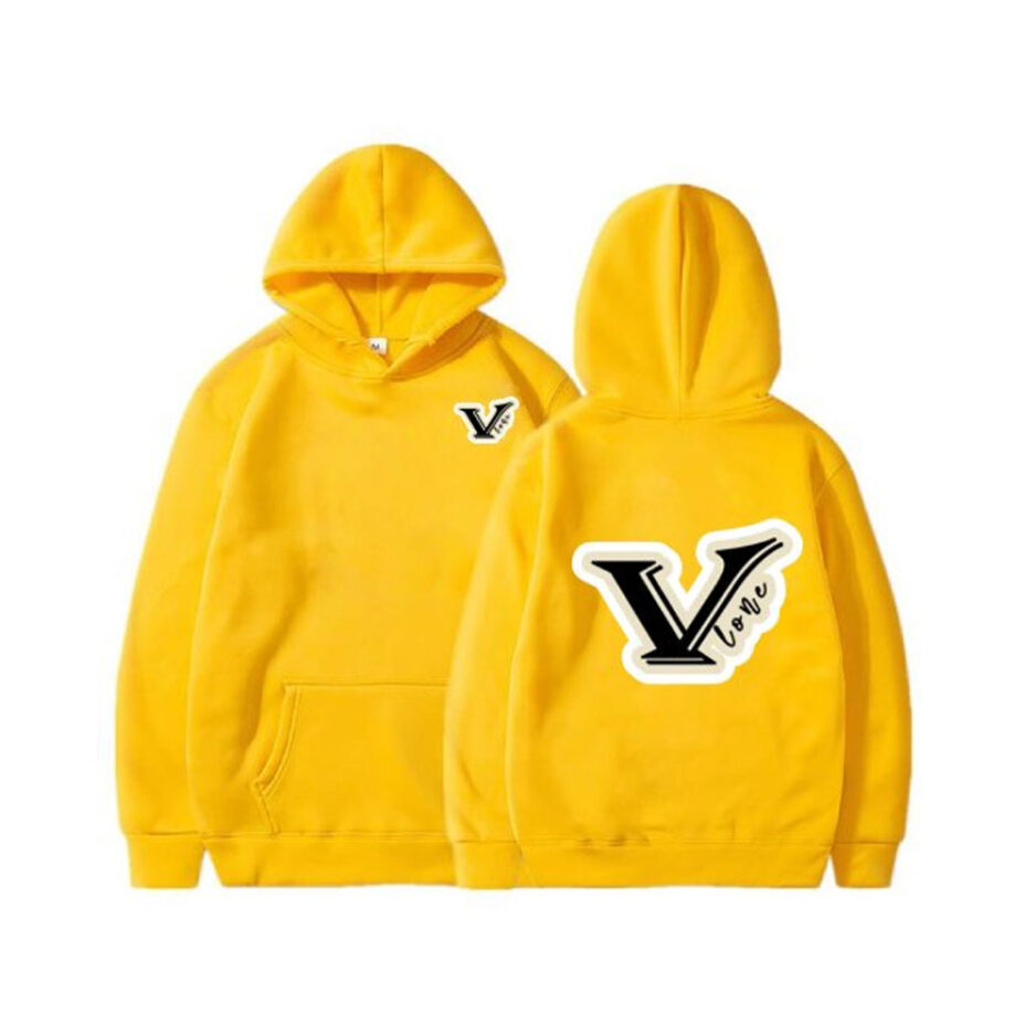 Vlone V logo Pink Hoodie (2)