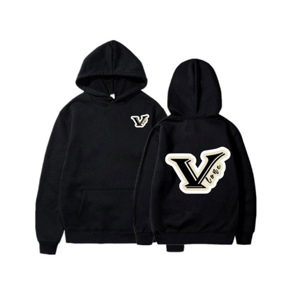 Vlone V logo Pink Hoodie (7)