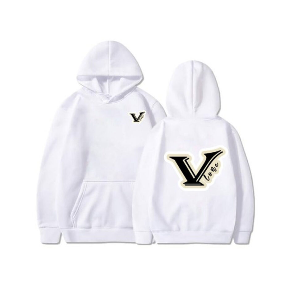 Vlone V logo Pink Hoodie (8)