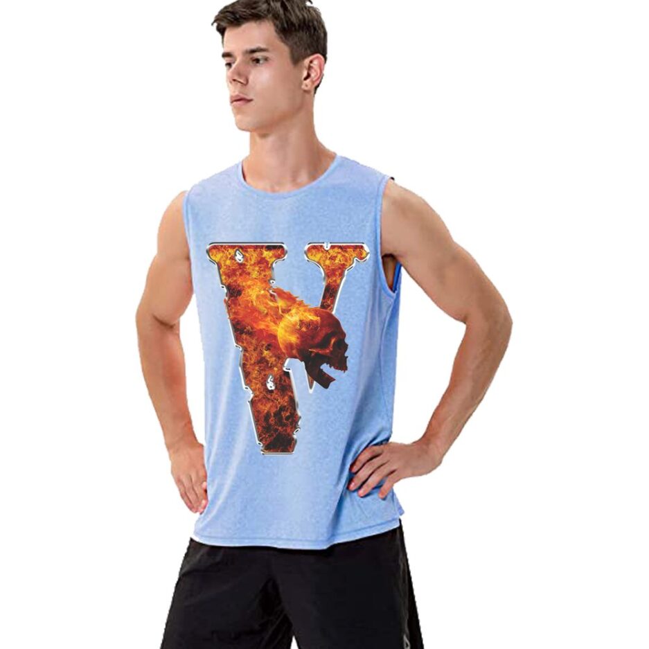 Vlone X Skull Fire Sleeveless Shirt 1