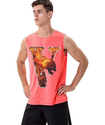 Vlone X Skull Fire Sleeveless Shirt 2