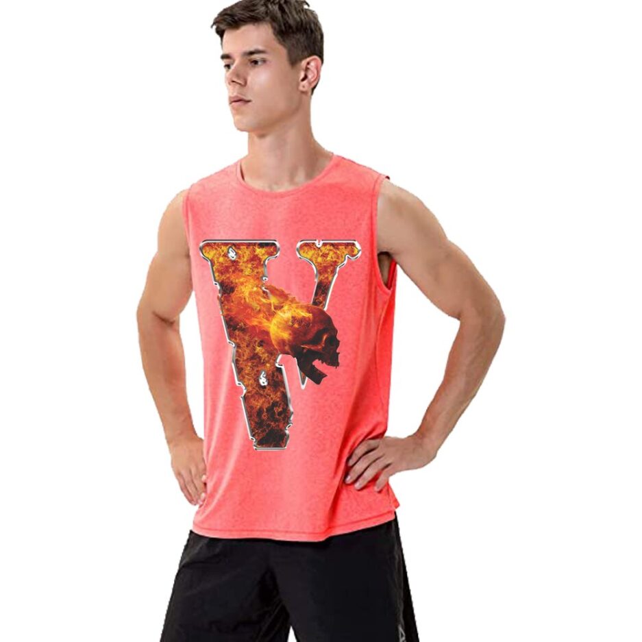 Vlone X Skull Fire Sleeveless Shirt 2