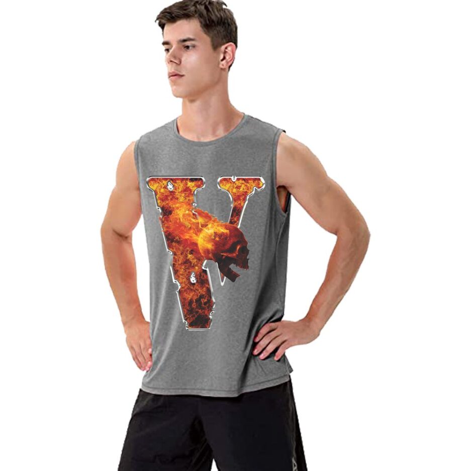 Vlone X Skull Fire Sleeveless Shirt 3