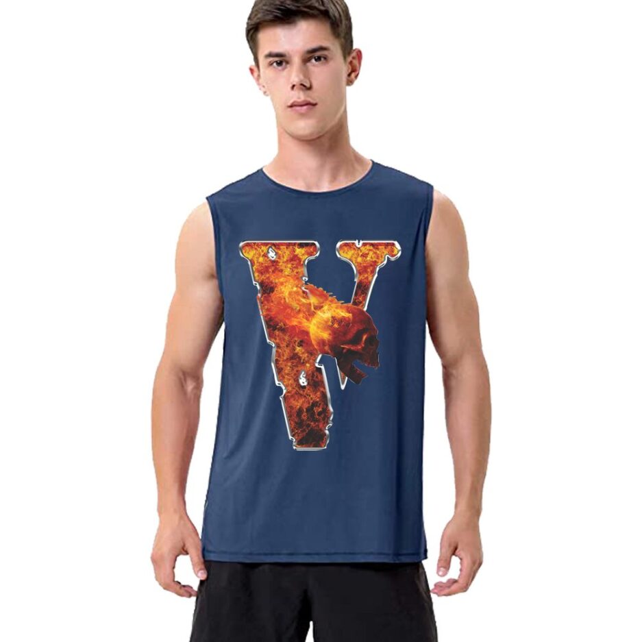 Vlone X Skull Fire Sleeveless Shirt 5