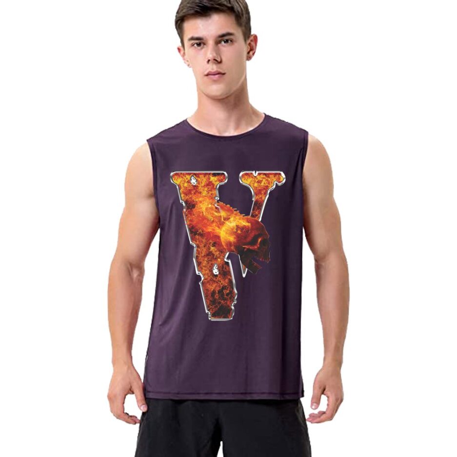 Vlone X Skull Fire Sleeveless Shirt 6