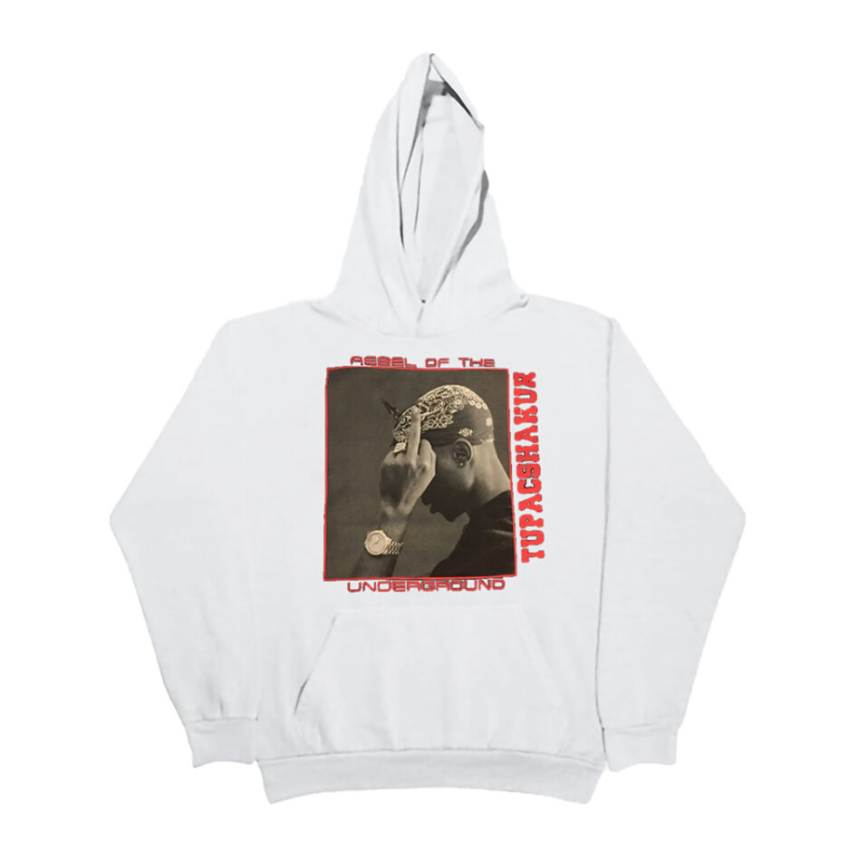 Vlone x Tupac Rebel Of The Underground Hoodie White