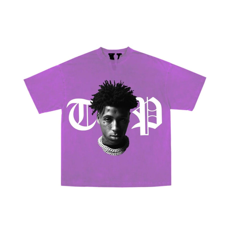 YoungBoy NBA x Vlone Peace Hardly Purple Tee